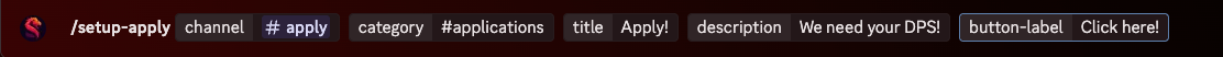 Application Setup Command